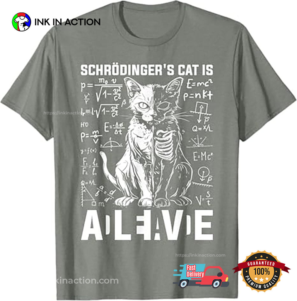 Schrodinger’s Cat Dead And Alive Physics T-Shirt