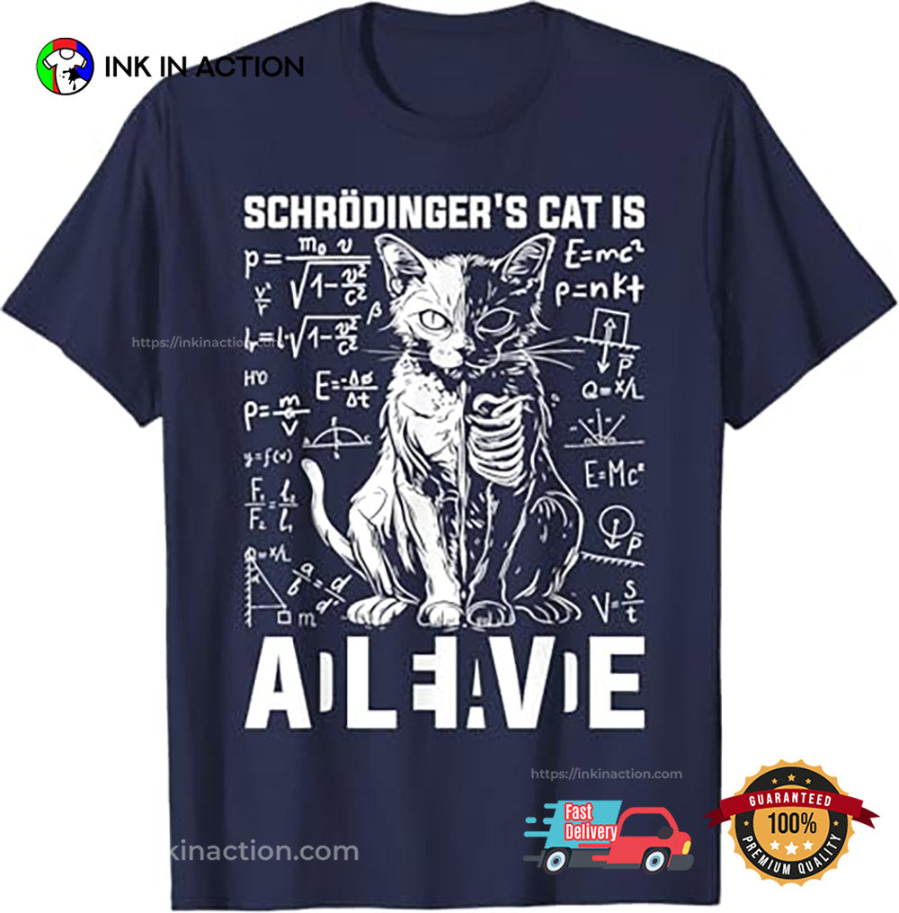 Schrodinger’s Cat Dead And Alive Physics T-Shirt