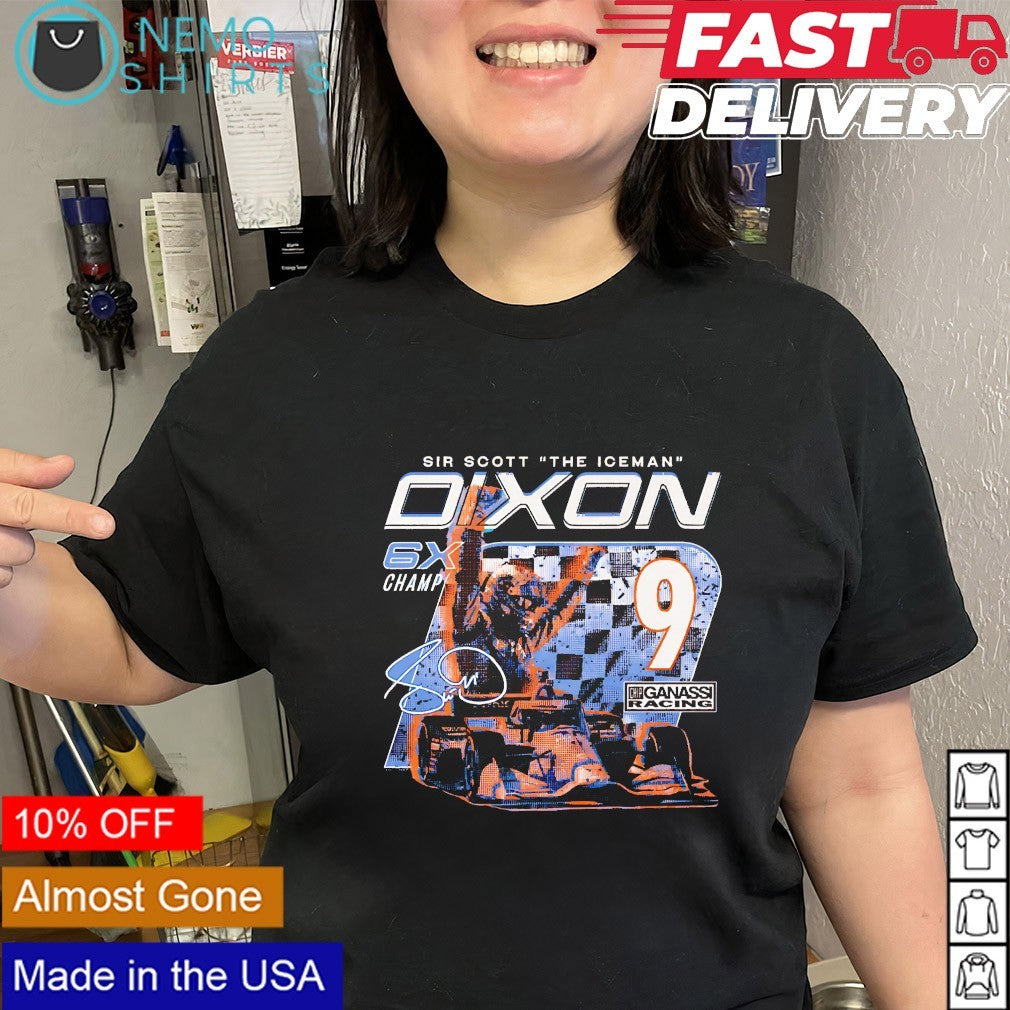 Scott Dixon 9 the Iceman Six-Time Champ Chip Ganassi Racing team siganture shirt