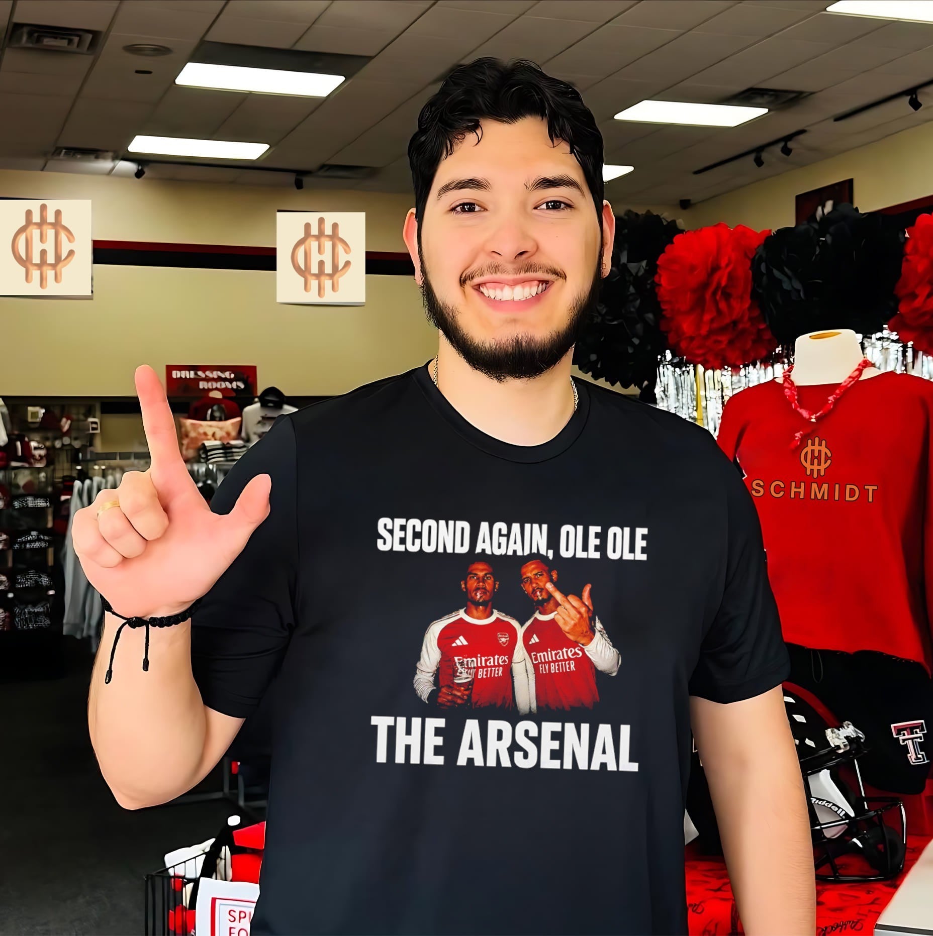 Second again ole ole the Arsenal shirt