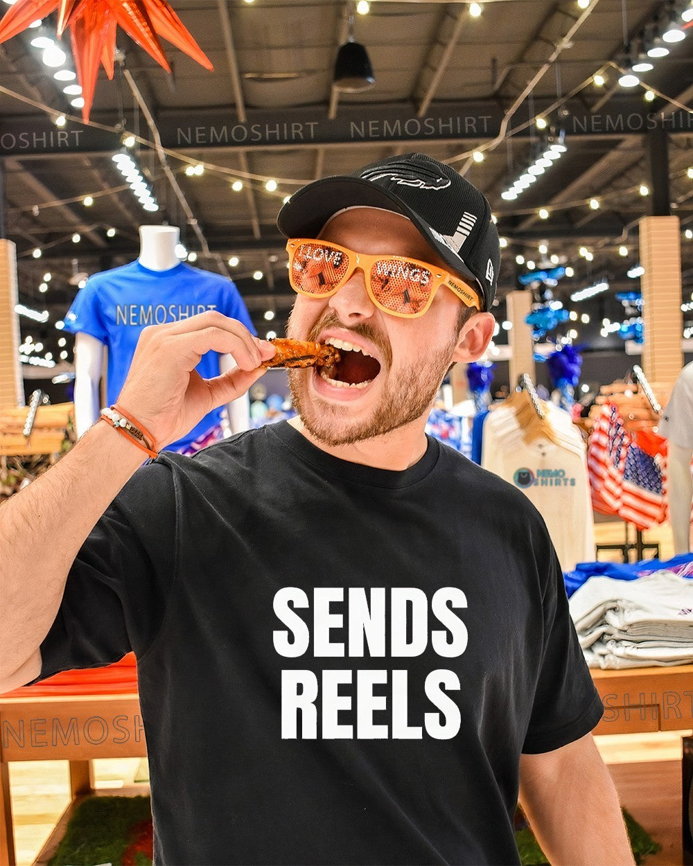 Sends Reels text shirt