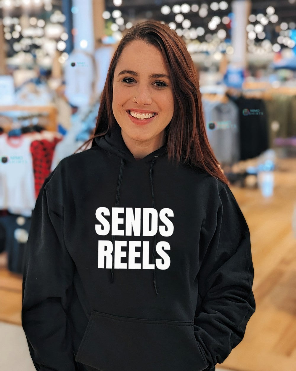 Sends Reels text shirt