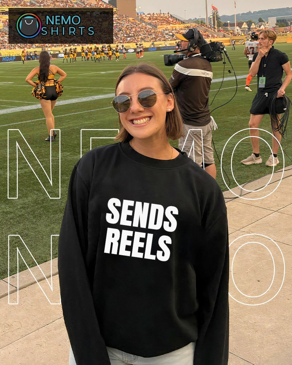 Sends reels shirt