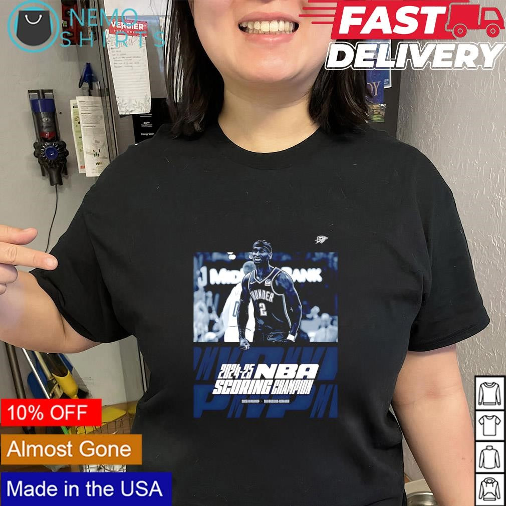 Shai Gilgeous-Alexander OKC Thunder 2024-25 NBA Scoring Champion MVP shirt