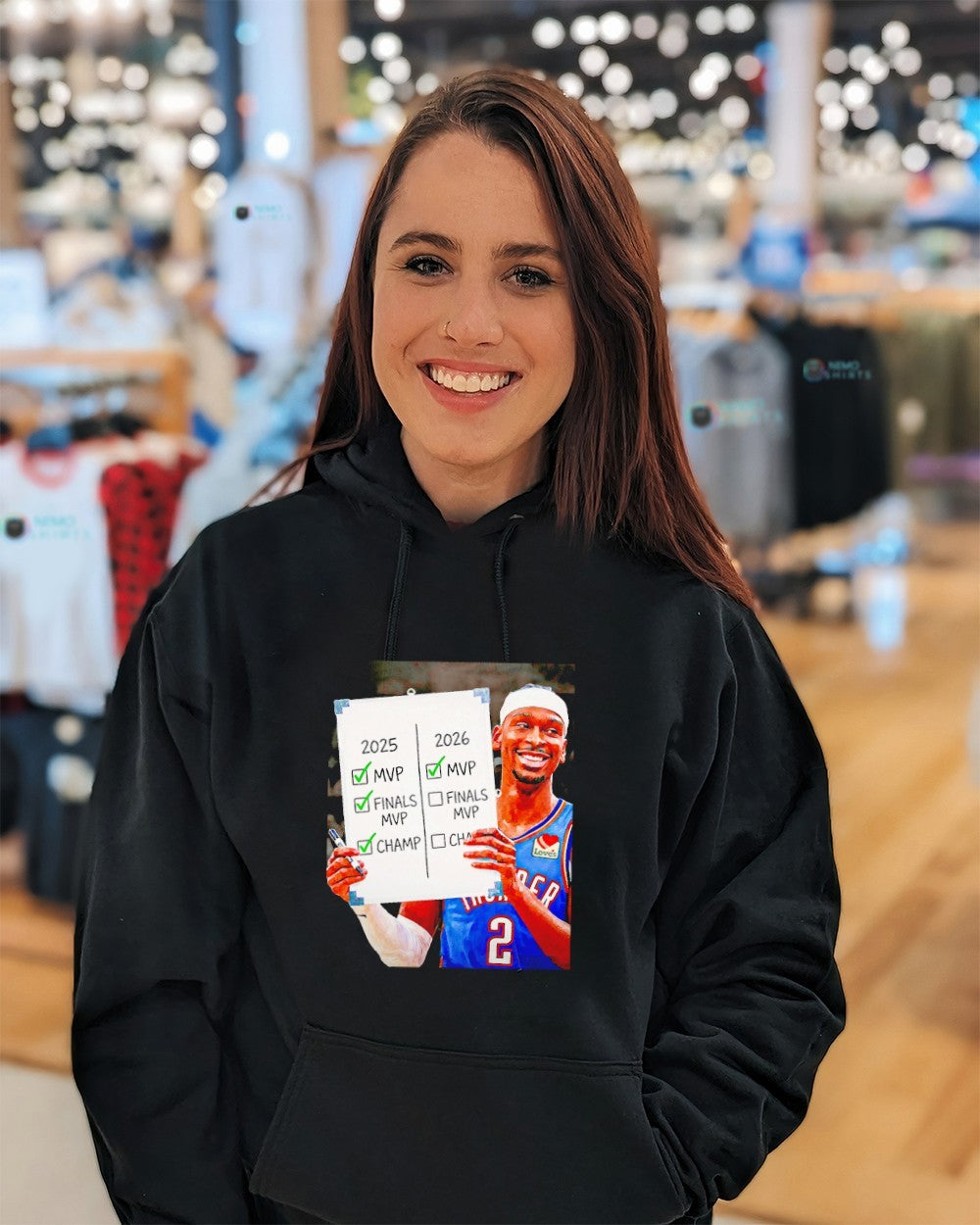 Shai Gilgeous-Alexander OKC Thunder 2026 NBA MVP checklist shirt