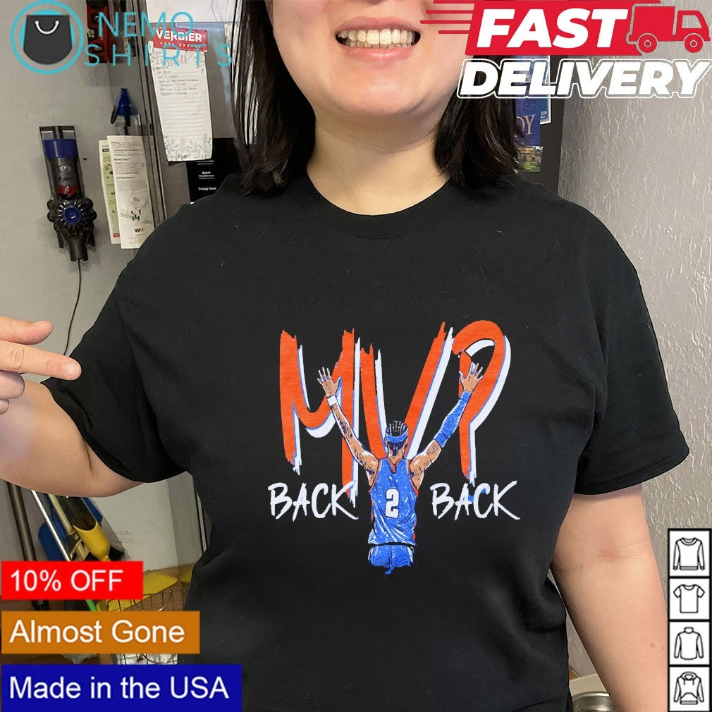 Shai Gilgeous-Alexander OKC Thunder MVP back 2 back shirt