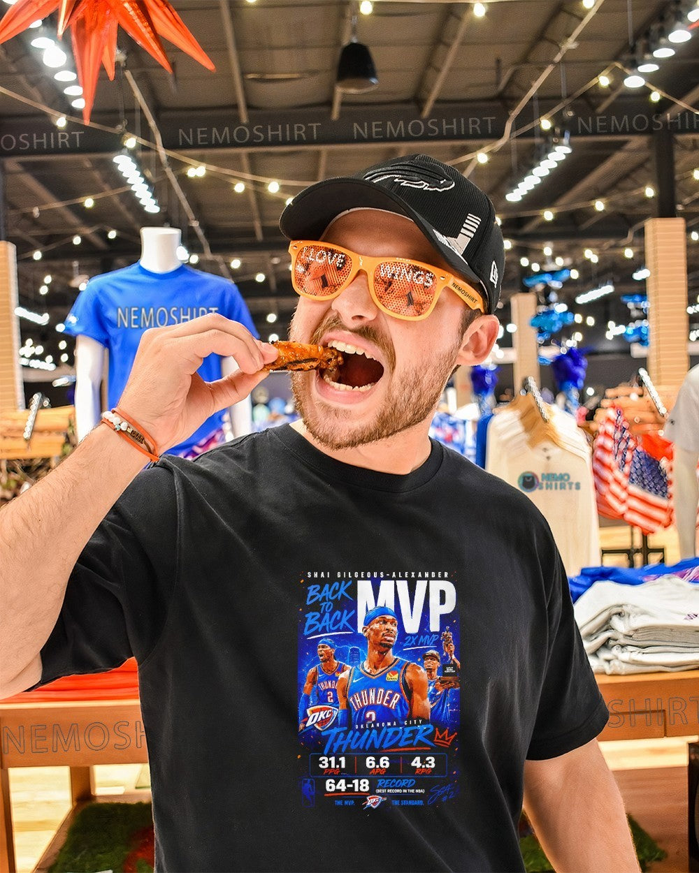Shai Gilgeous-Alexander OKC Thunder back to back 2x MVP record shirt