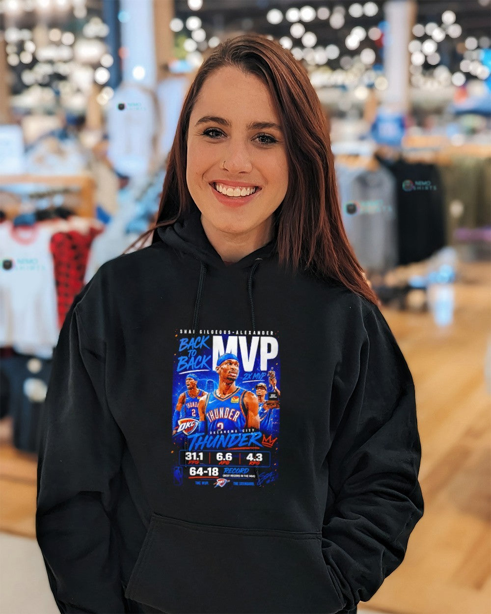 Shai Gilgeous-Alexander OKC Thunder back to back 2x MVP record shirt