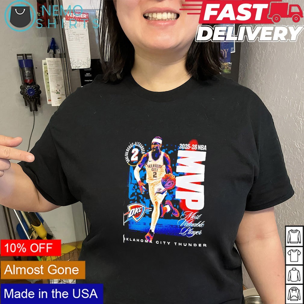 Shai Gilgeous-Alexander Oklahoma City Thunder 2025-26 NBA MVP shirt