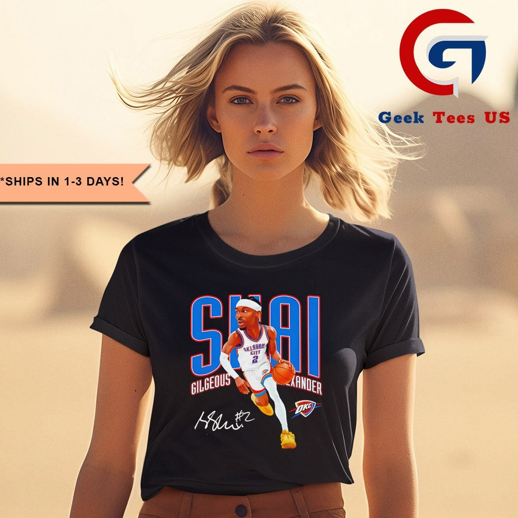 Shai Gilgeous-Alexander Oklahoma City Thunder 2025 caricature shirt