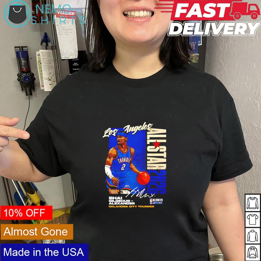 Shai Gilgeous-Alexander Oklahoma City Thunder 2026 NBA All-Star signature shirt