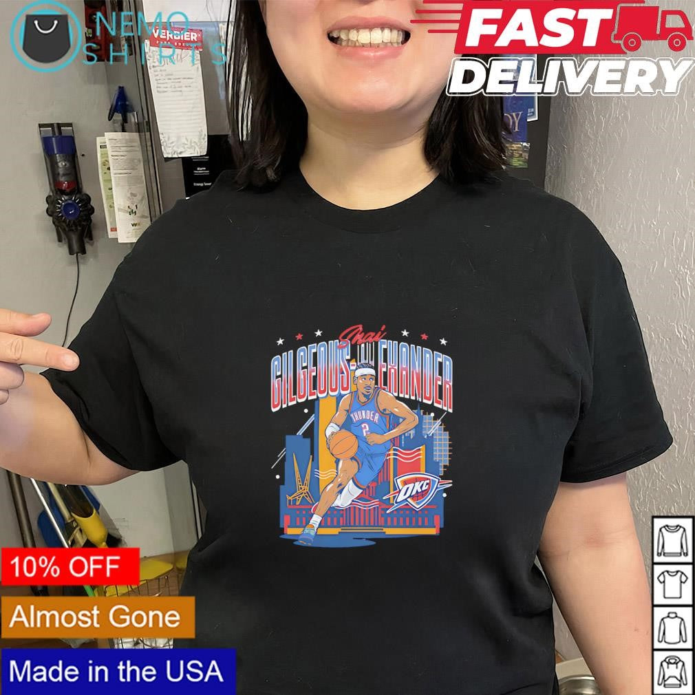 Shai Gilgeous-Alexander Oklahoma City Thunder skyline city player shirt