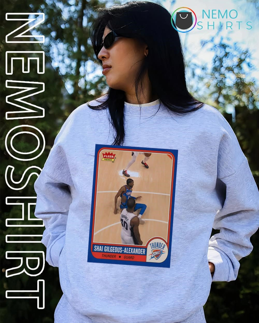 Shai Gilgeous-Alexander Thunder guard premier trading card shirt