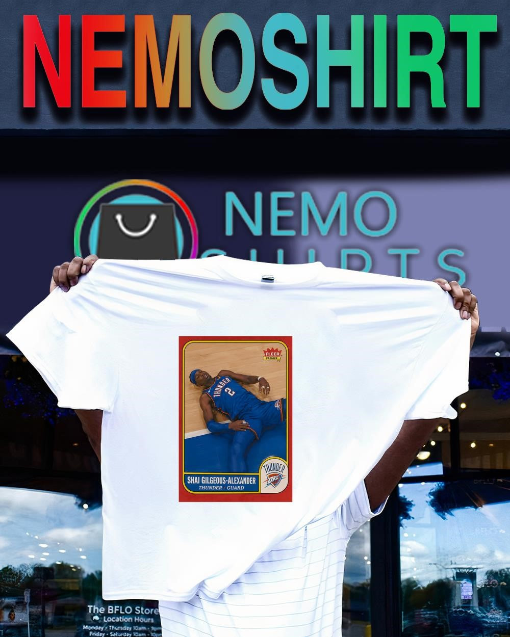 Shai Gilgeous-Alexander Thunder guard trading card shirt
