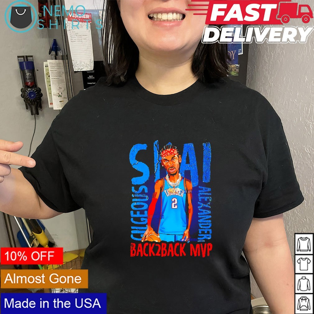 Shai Gilgeous-Alexander back-2-back MVP OKC Thunder shirt
