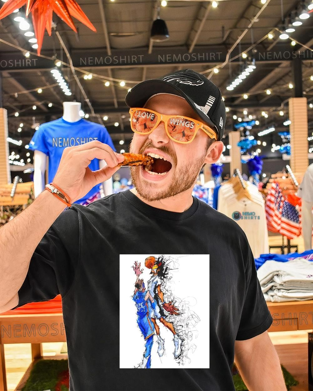 Shai dropping off Bryant art shirt