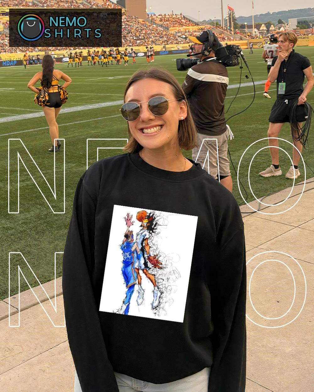 Shai dropping off Bryant art shirt