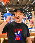 Shake and Bake Drinking America Benjamin Franklin graphic shirt