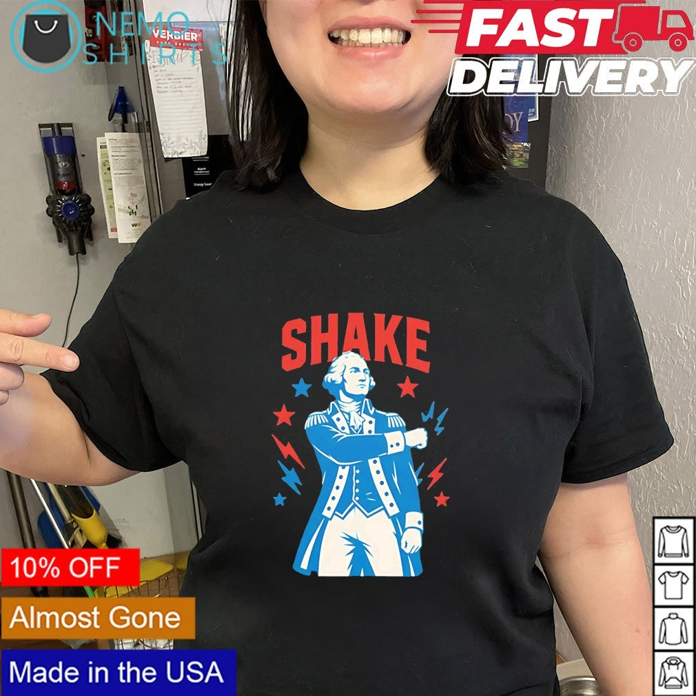 Shake and Bake Drinking America George Washington graphic shirt