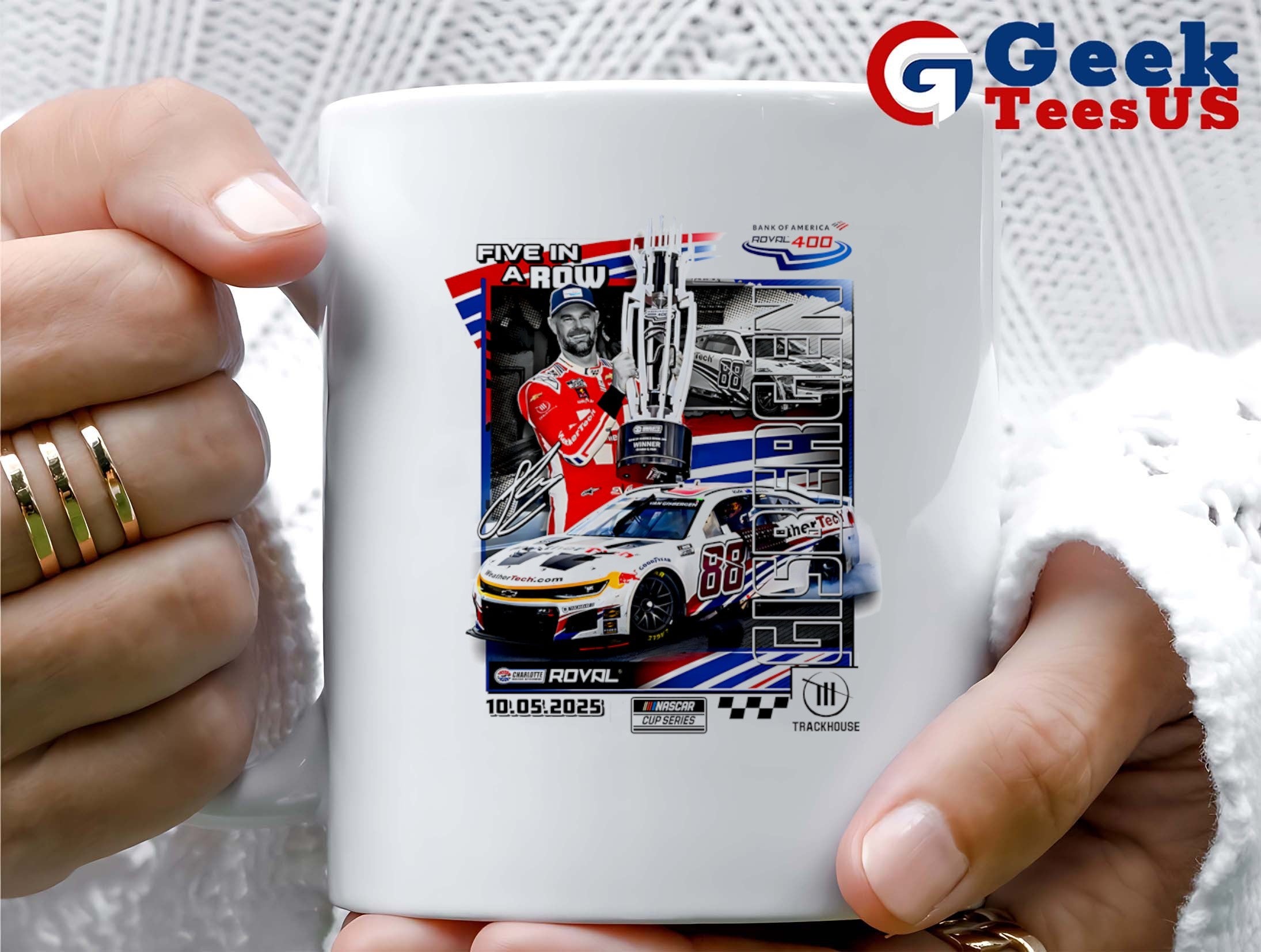 Shane van Gisbergen 2025 Bank of America ROVAL 400 Race Win Checkered Flag Sports shirt