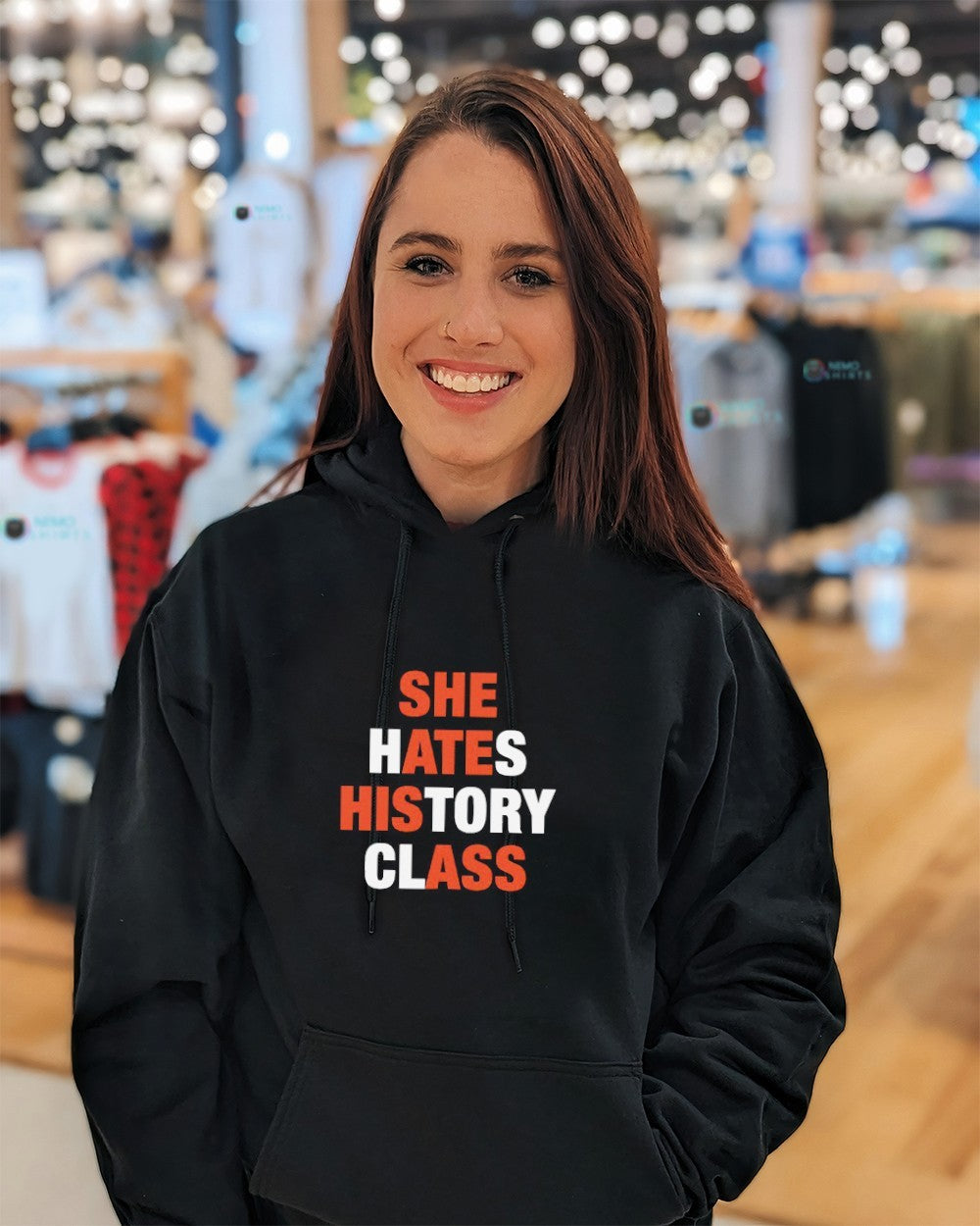 She hates history class shirt