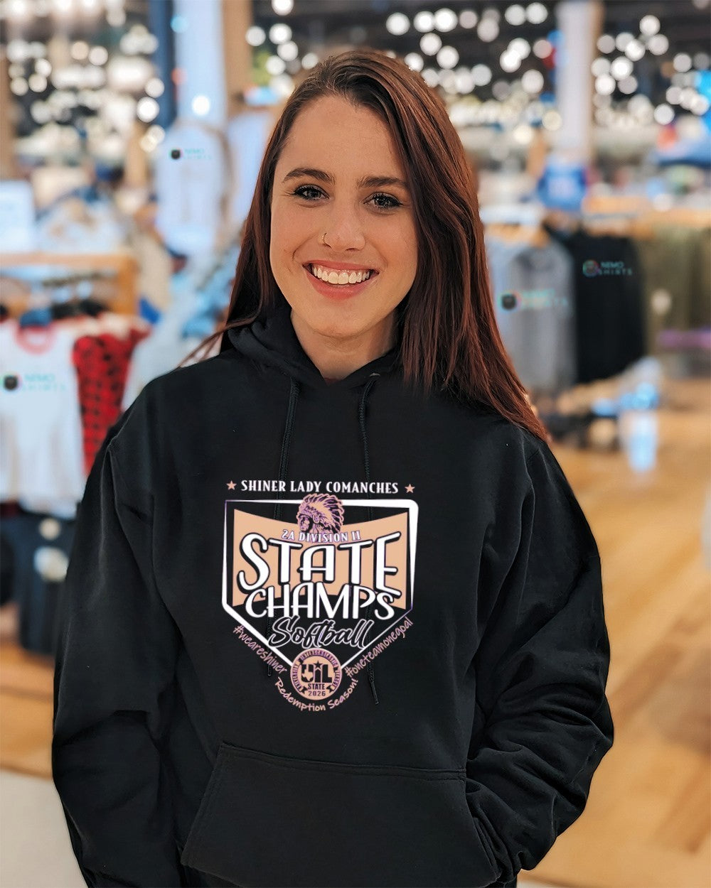 Shiner Lady Comanches 2026 2A Division II Softball State Champions shirt