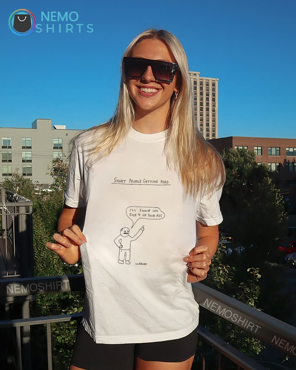 Short people getting mad I’ll shove my size 4 up your ass man shirt