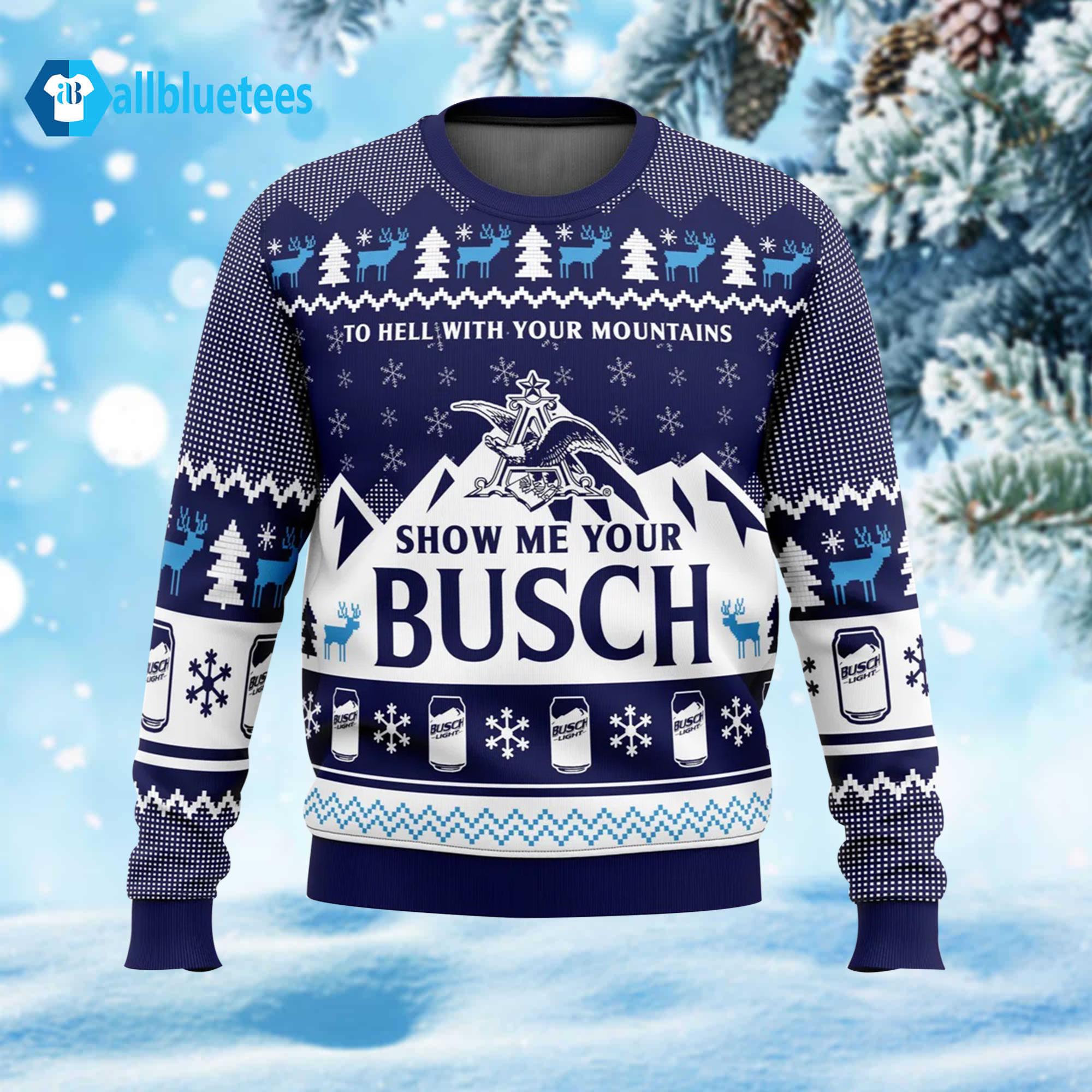 Show Me Your Busch Ugly Christmas Sweater
