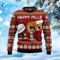 Siberian Husky Happy Pills Ugly Christmas Sweater
