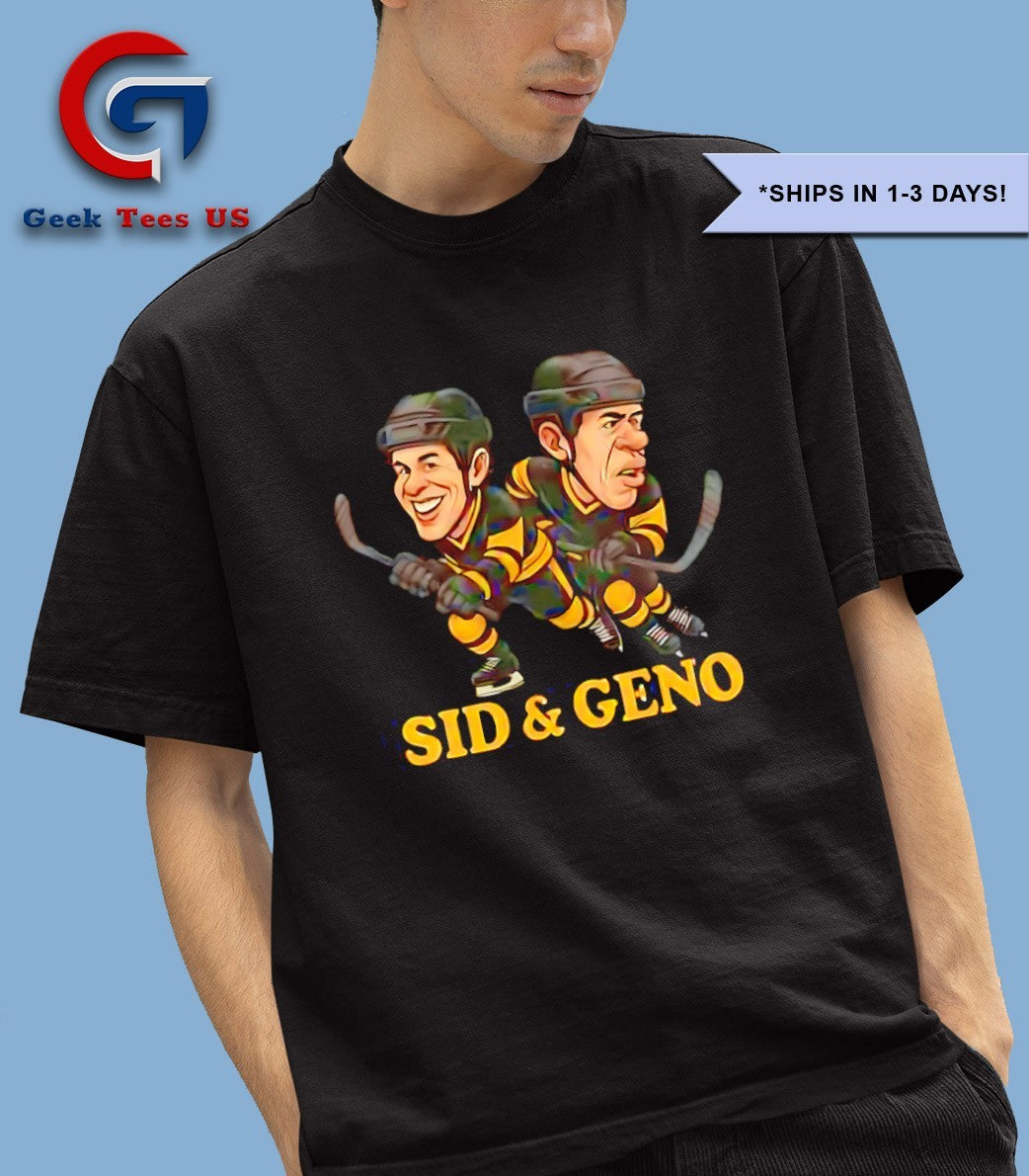 Sidney Crosby and Evgeni Malkin Sid & Geno Hockey caricatures shirt