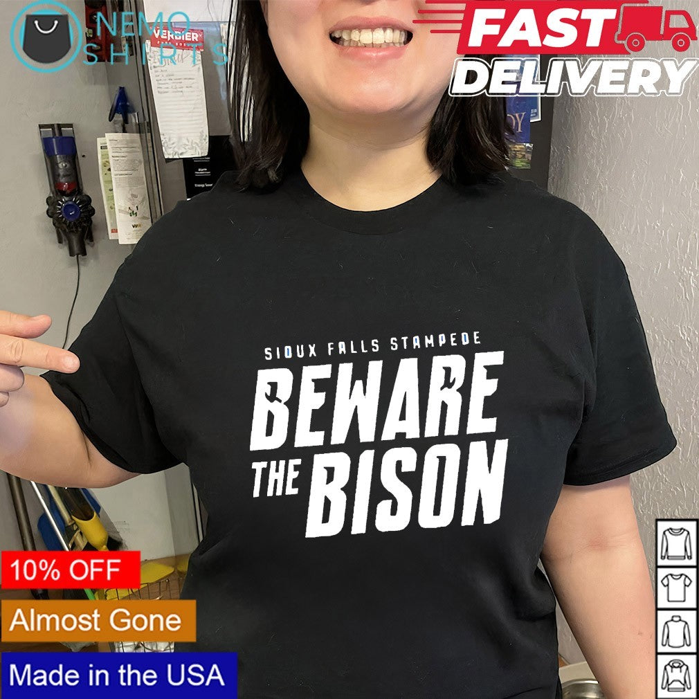 Sioux Falls Stampede 2026 Clark Cup Final Beware the Bison shirt