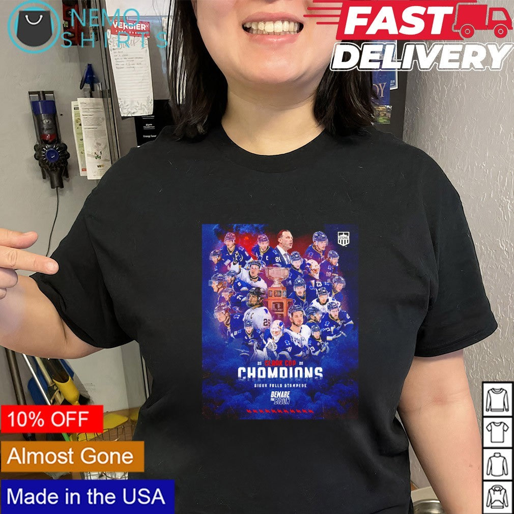 Sioux Falls Stampede 2026 Clark Cup champions shirt