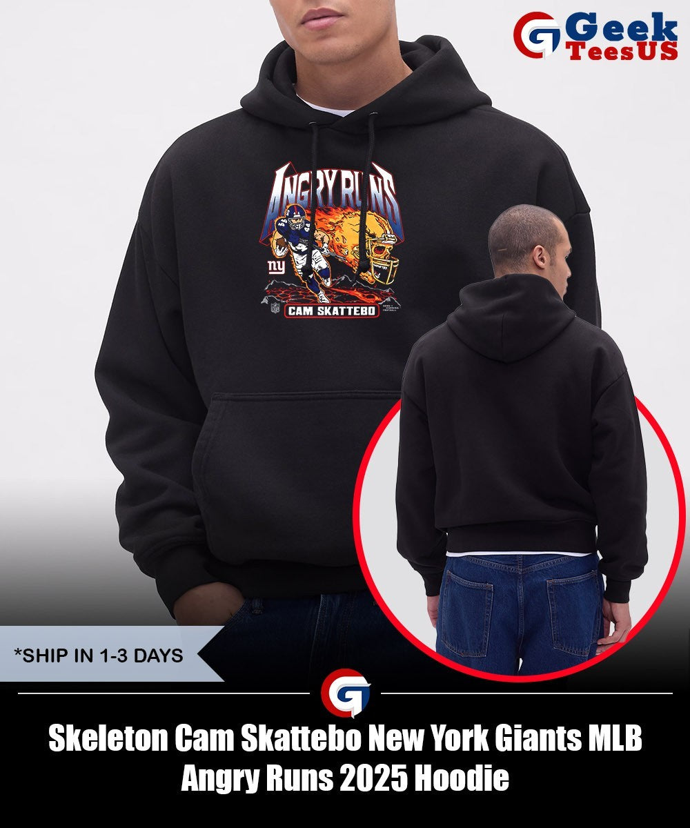 Skeleton Cam Skattebo New York Giants MLB Angry Runs 2025 shirt