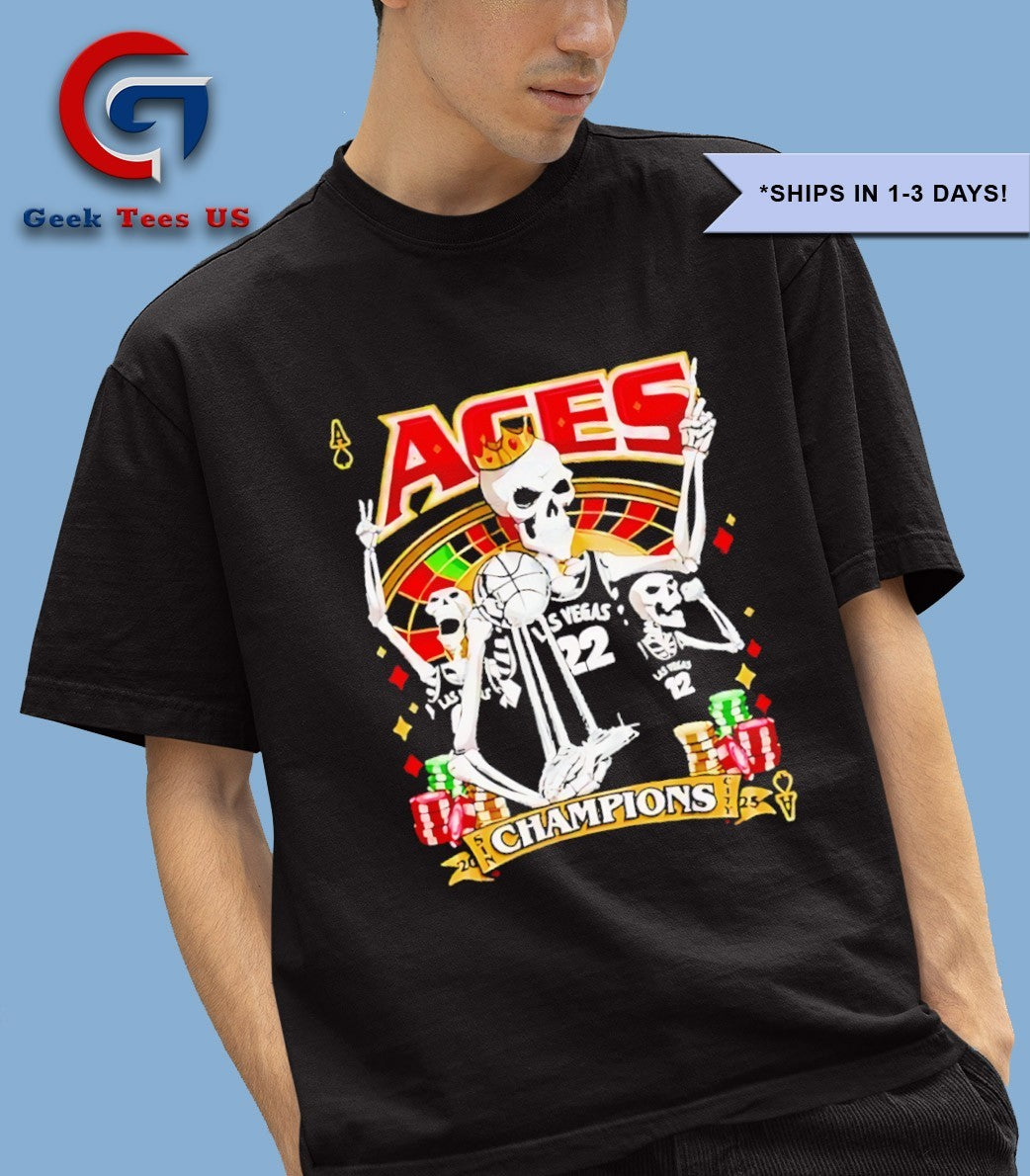 Skeleton Las Vegas Aces WNBA Champions 2025 Rep The Champs shirt