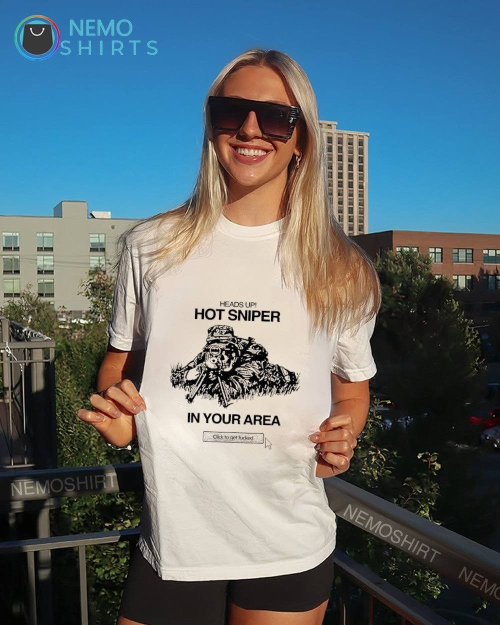 Skeleton Sniper heads up hot sniper in your area shirt