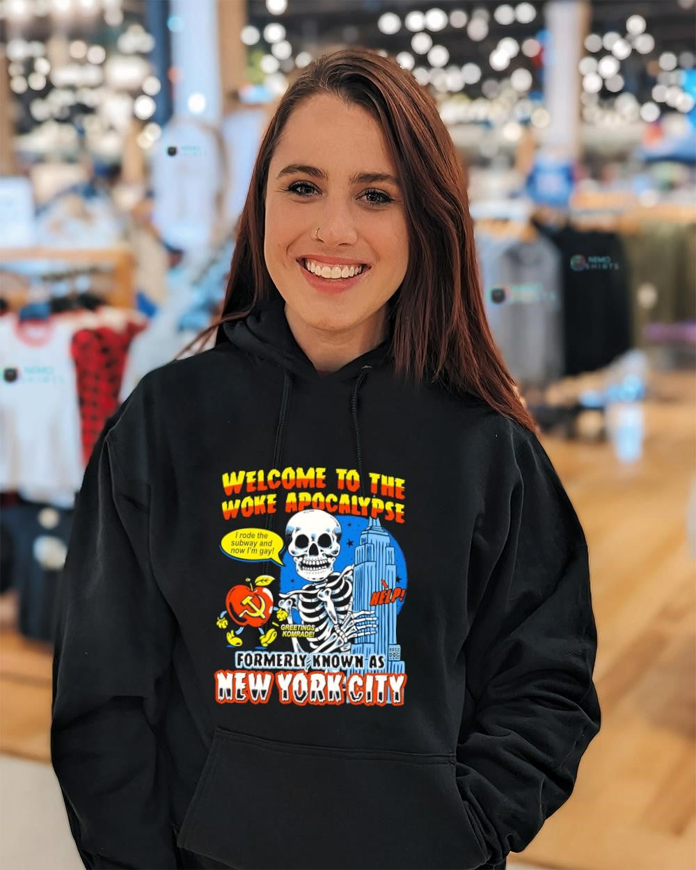 Skeleton welcome to the woke apocalypse formerly known as New York city shirt