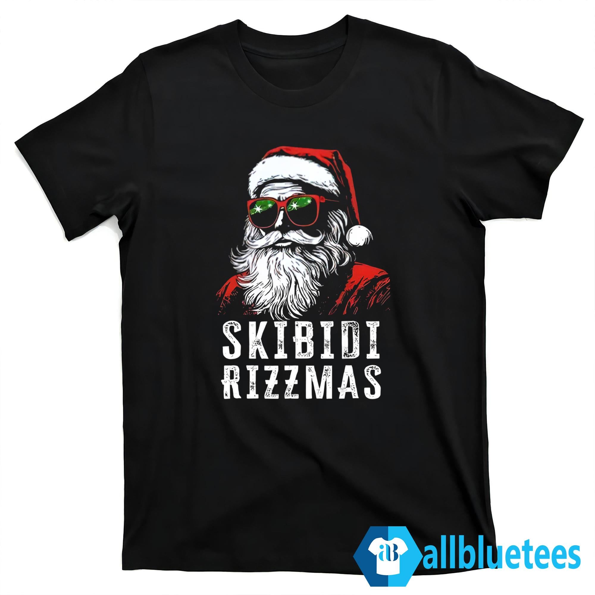 Skibidi Rizzmas Christmas Rizz Santa Claus Shirt