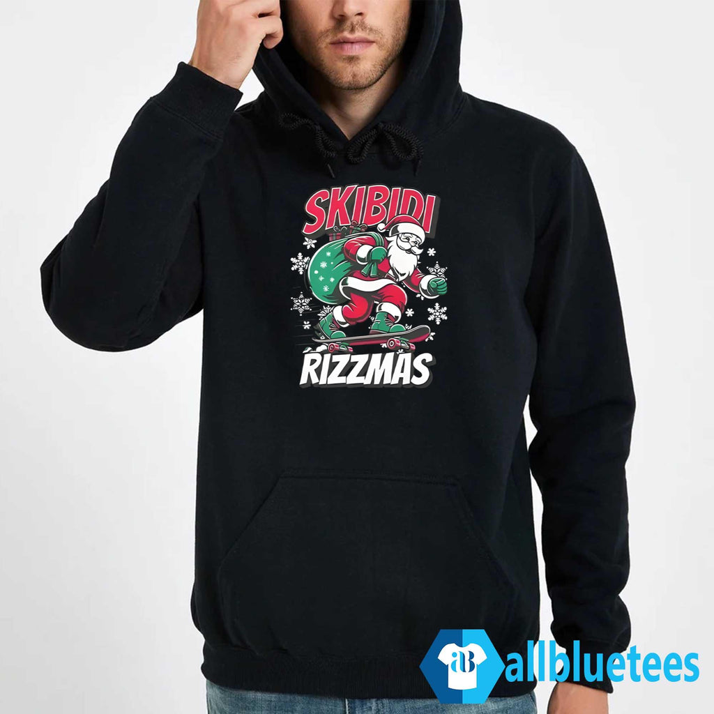 Skibidi Rizzmas Santa Clause Skating Board Shirt