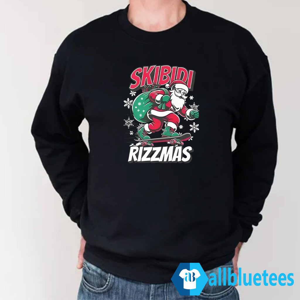 Skibidi Rizzmas Santa Clause Skating Board Shirt