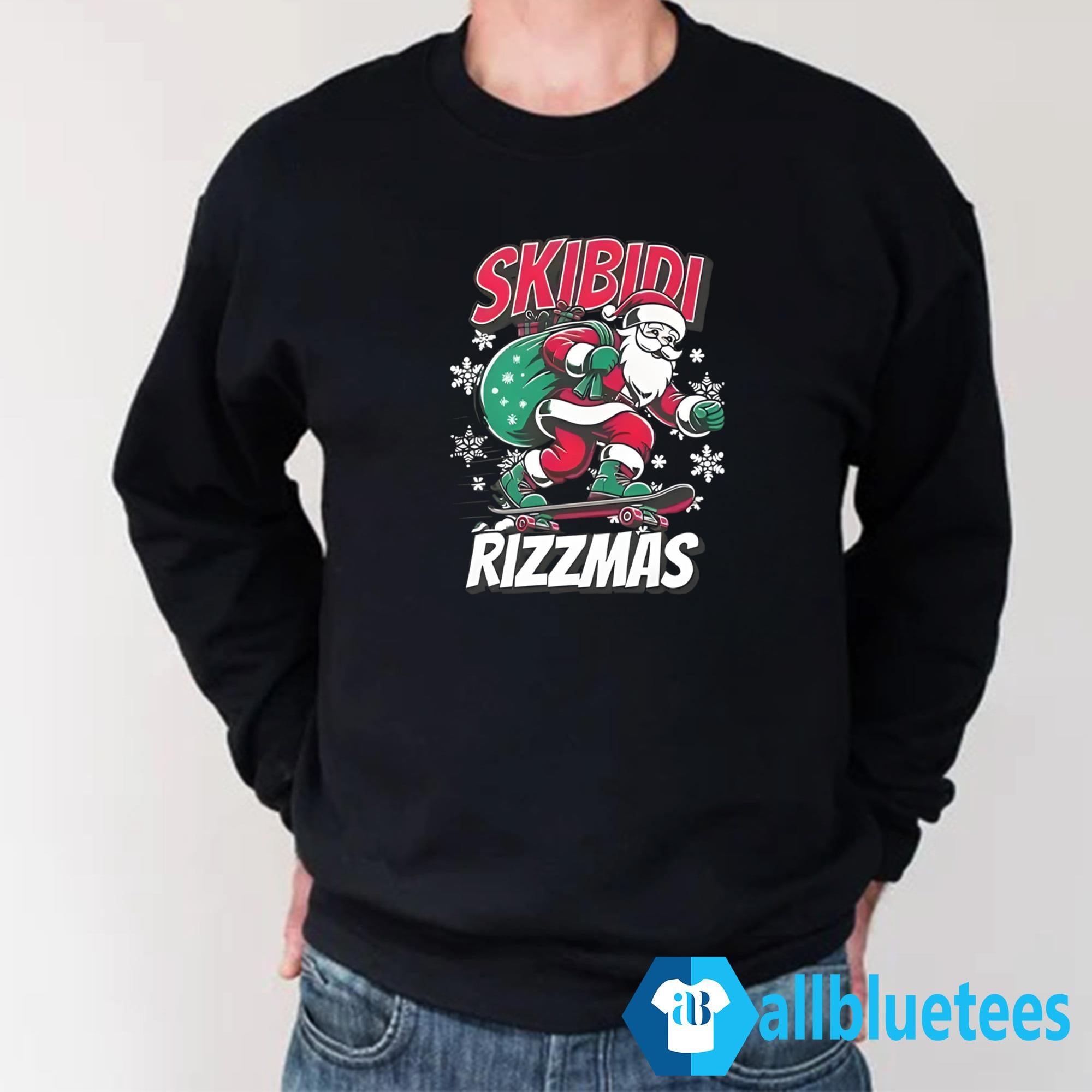 Skibidi Rizzmas Santa Clause Skating Board Shirt