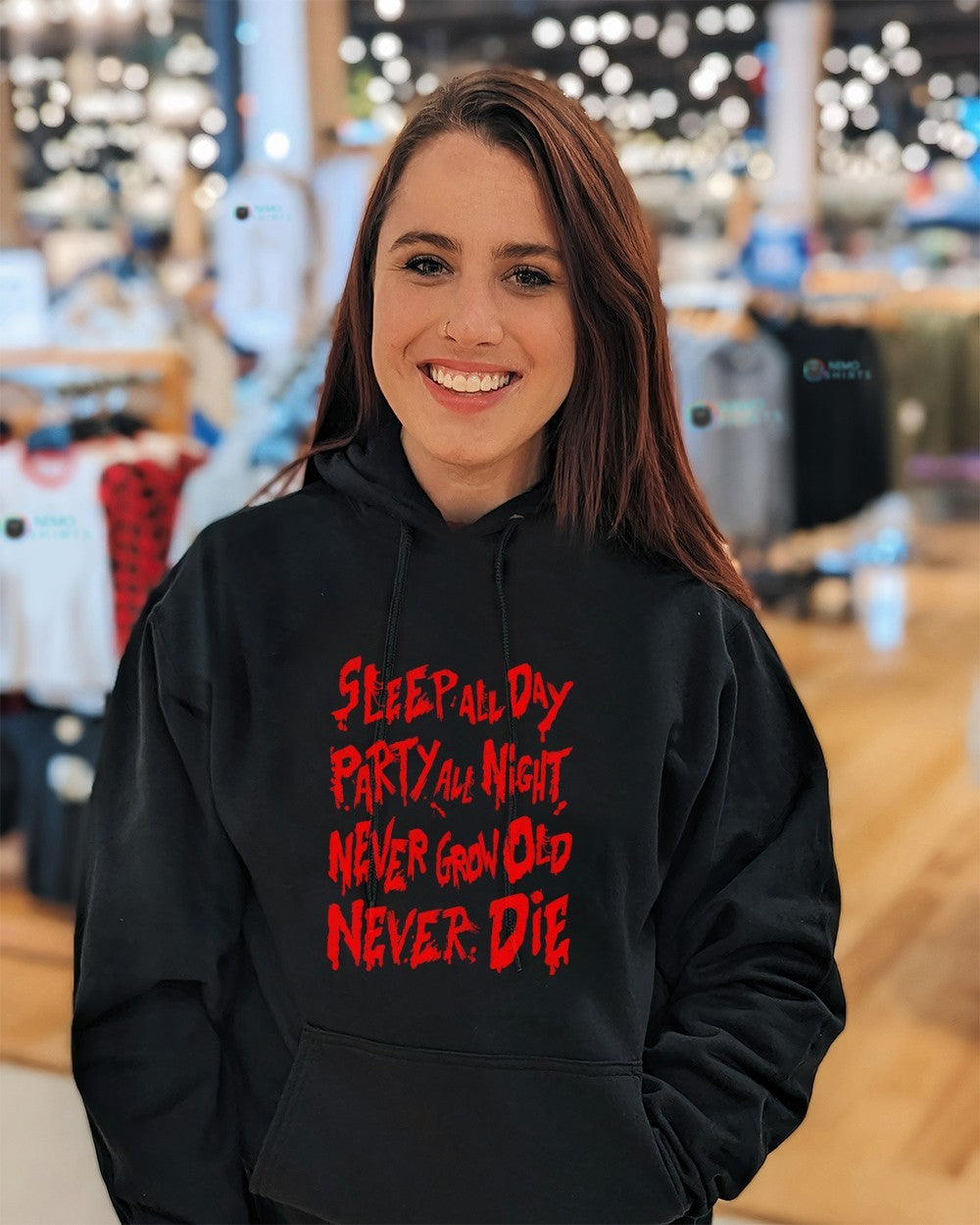 Sleepall day party all night, never grow old never die shirt