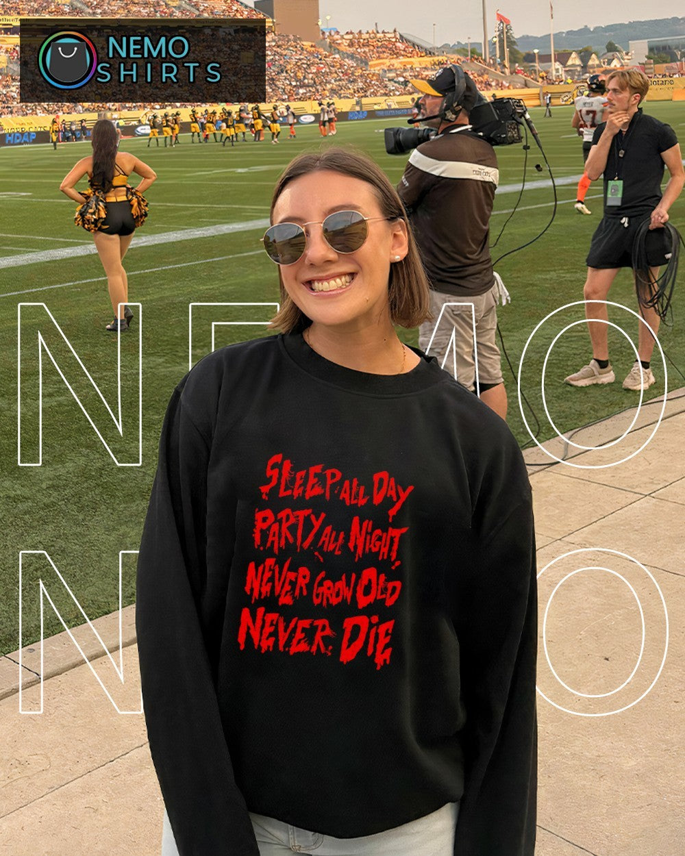 Sleepall day party all night, never grow old never die shirt