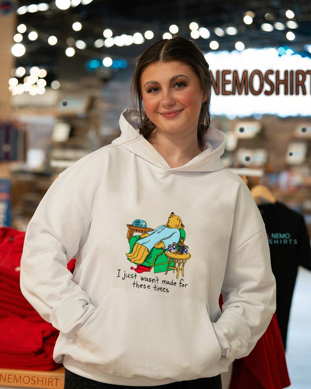 Sleepy Bear I just wasn’t made for these times shirt
