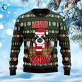 Sloth Santa Claws Ugly Christmas Sweater