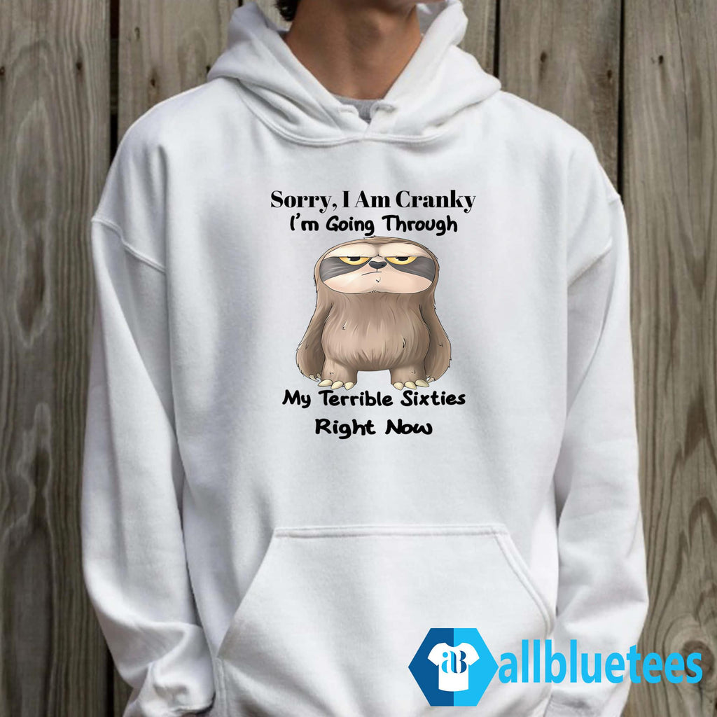 Sloth Sorry I Am Cranky I’m Going Through My Terrible Sixties Right Now Shirt