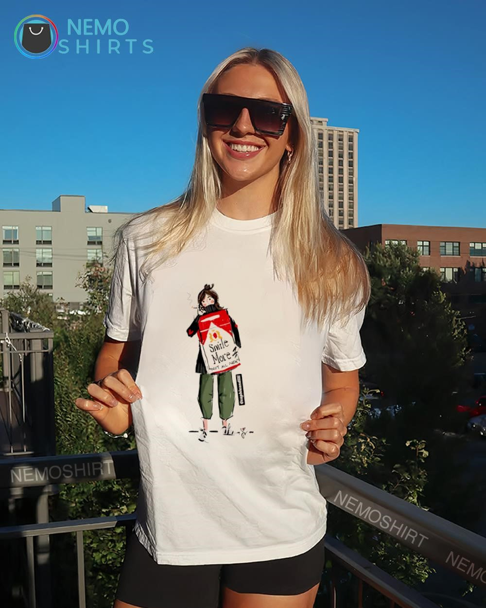 Smile More Marlboro cigarette pack costume shirt
