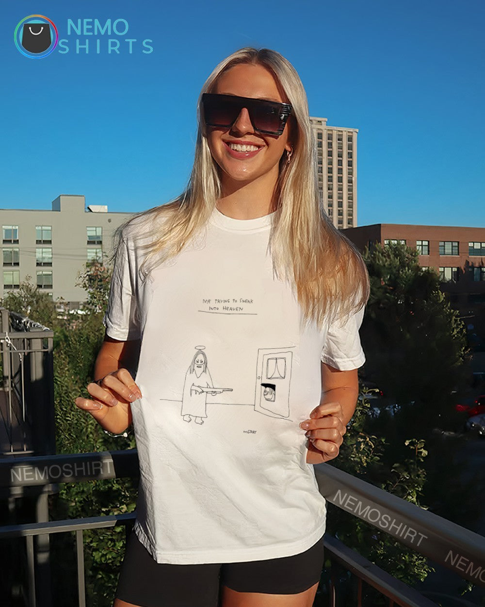 Sneaking me trying to sneak into heaven shirt