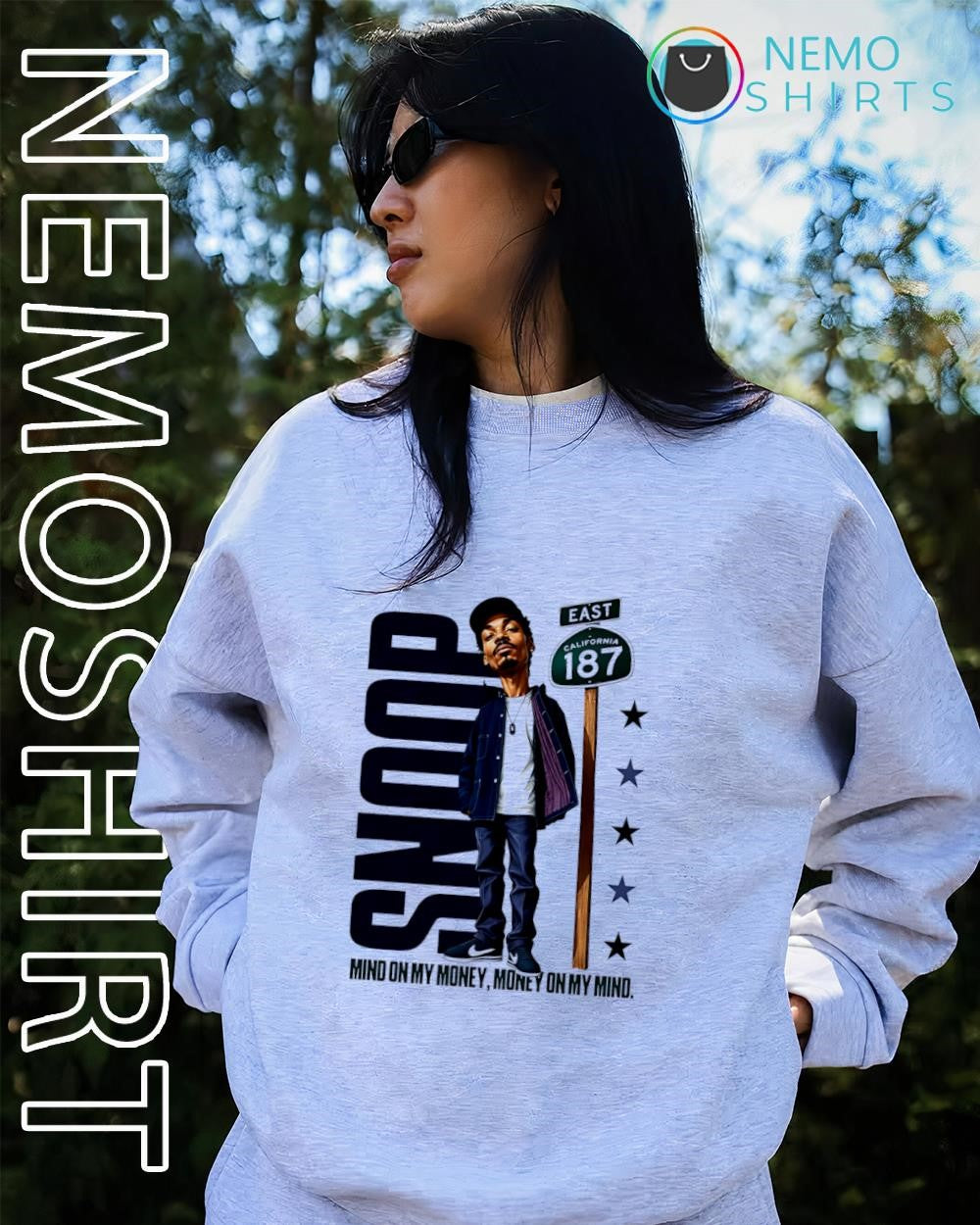 Snoop Dogg East California 187 mind on my money money on my mind shirt