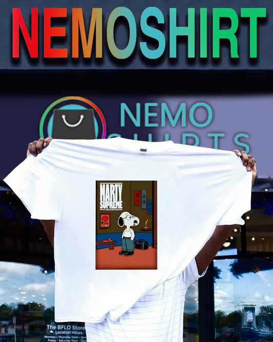Snoopy Marty Supreme a Josh Safdie film shirt