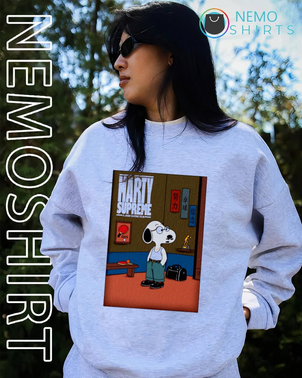 Snoopy Marty Supreme a Josh Safdie film shirt